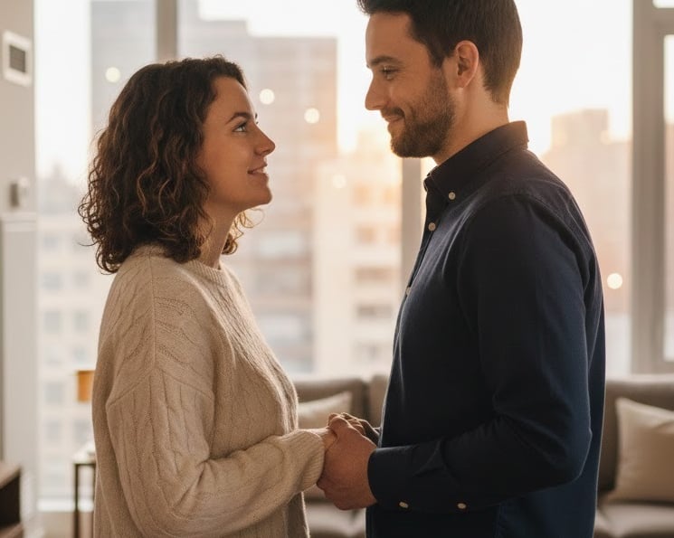 een verliefd koppel dat valentijn viert