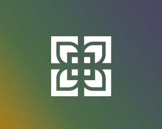 Badge on rainbow background