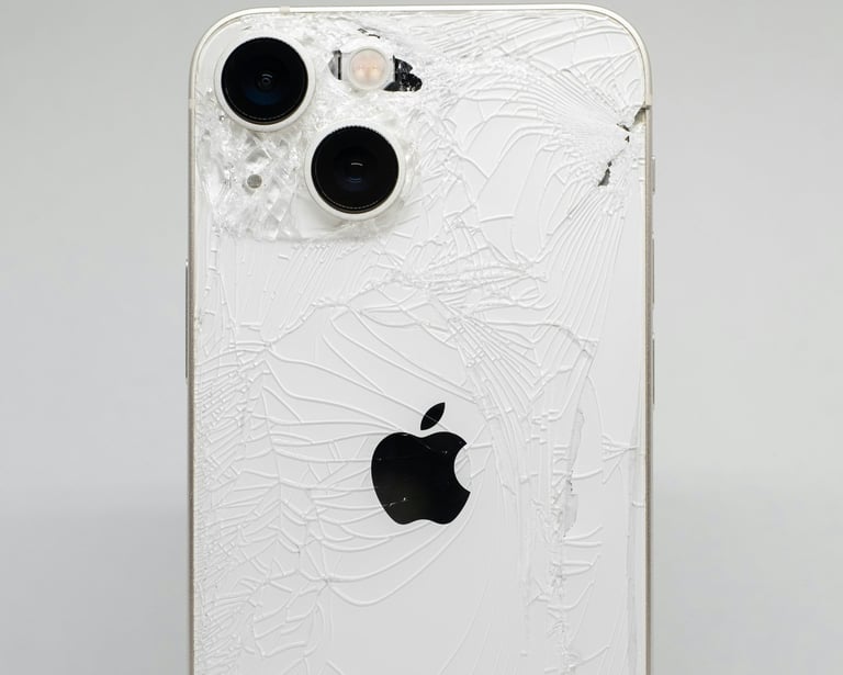 Shattered Back glass Phone