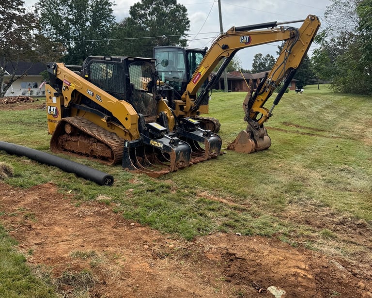 skid steer and mini excavator