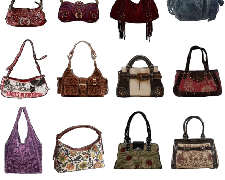 a variety of handbags and purses and purses