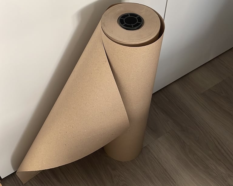 large roll of brown craft paper for DIY projects