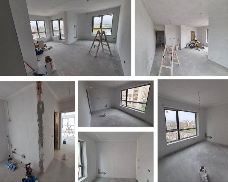 апартамент преди обзавеждане – интериорен проект преди изпълнение на мебели по поръчка BrosMebel