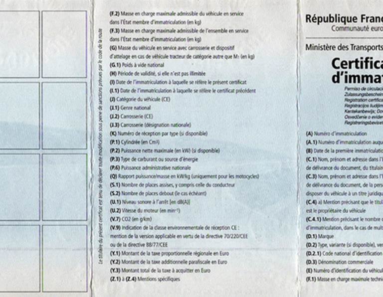 Carte Grise (Changement Titulaire) Fréjus