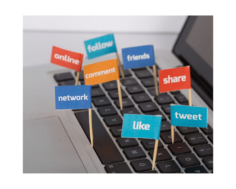 Visual representation of common social media actions used to grow online engagement