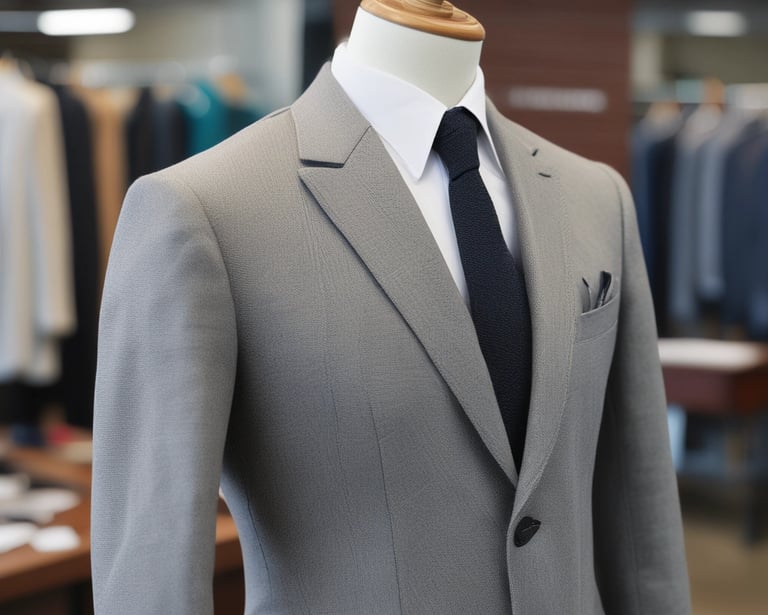 a suit and tie on a mannequin 