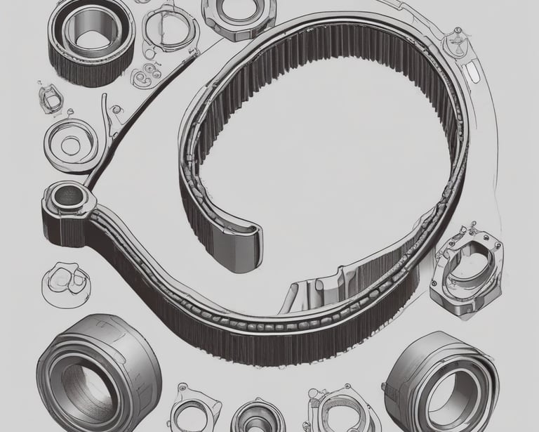 A mechanic is working underneath a vehicle that's elevated on a hydraulic lift. The scene captures various auto parts and tools scattered around the workshop. The environment appears to be a busy auto repair shop.