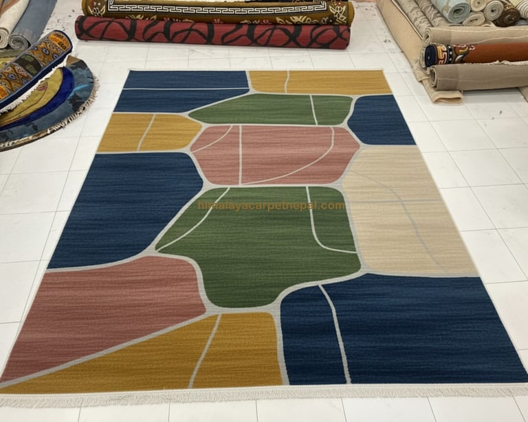 Custom bespoke handmade rugs crafted in Nepal – abstract design-Himalaya Carpet Industries