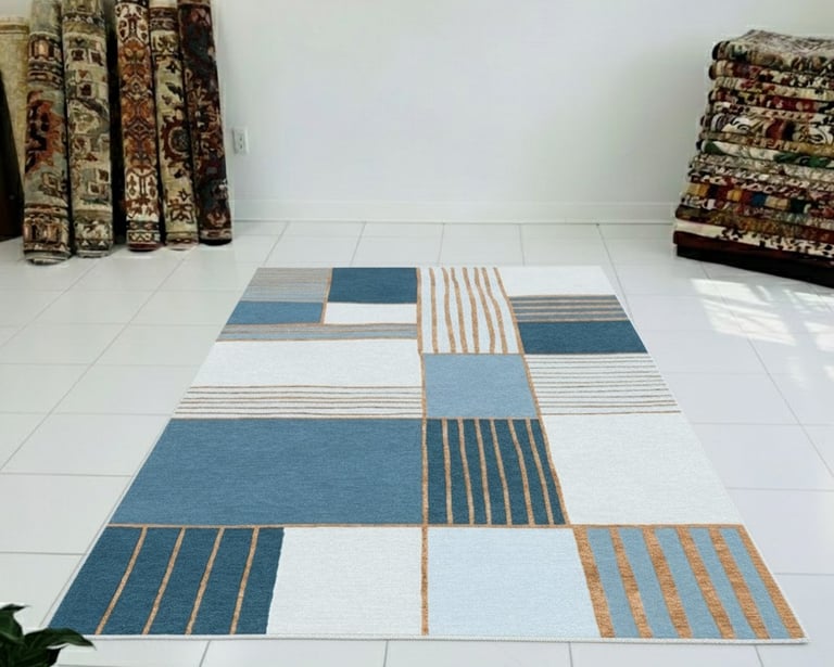 Custom bespoke handmade rugs crafted in Nepal – geometric design-Himalaya Carpet Industries