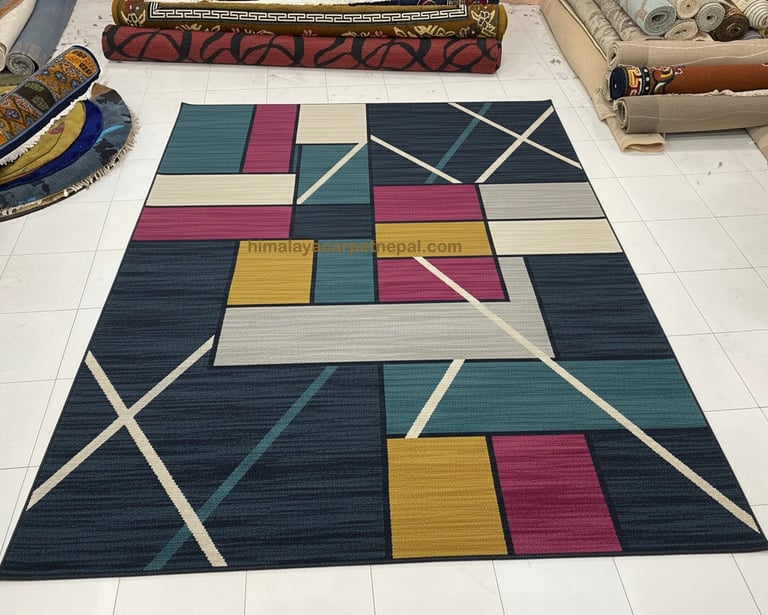 Custom bespoke handmade rugs crafted in Nepal – abstract design-Himalaya Carpet Industries