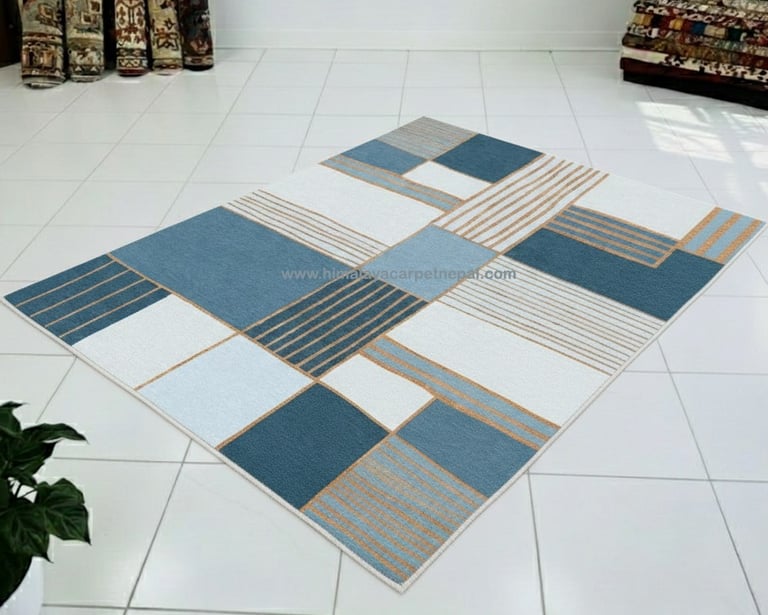 Contemporary Geometric Hand Knotted Rugs – Himalaya Carpet Industry