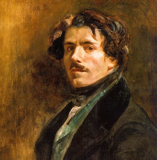 Self-portrait in a green waistcoat, 1837, by Eugène Delacroix during a guided tour of his museum
