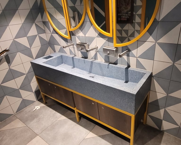 Polishec concrete sink