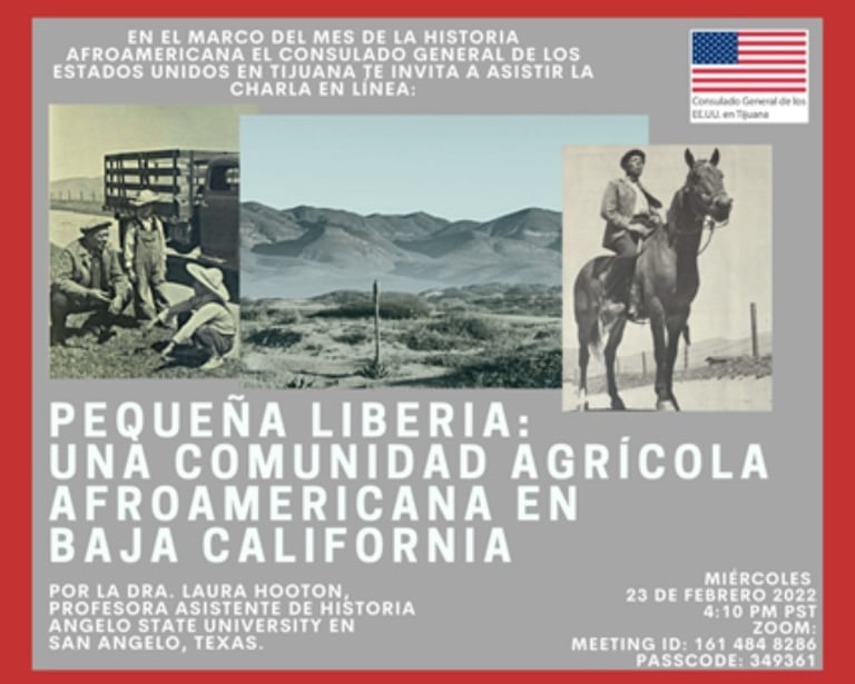 Flyer - Pequeña Liberia: Una Comunidad Agrícola Afroamericana en Baja California