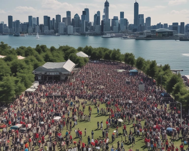 An engaging image of performers on stage at a previous event.