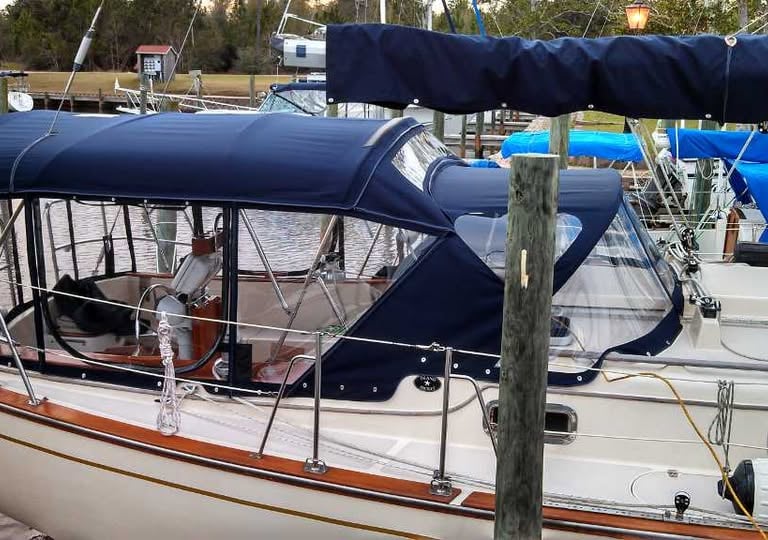 Sailboat Dodgers and Bimini's using Sunbrella