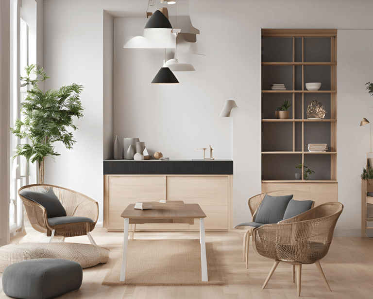 modernes und minimalistisches Wohnzimmer