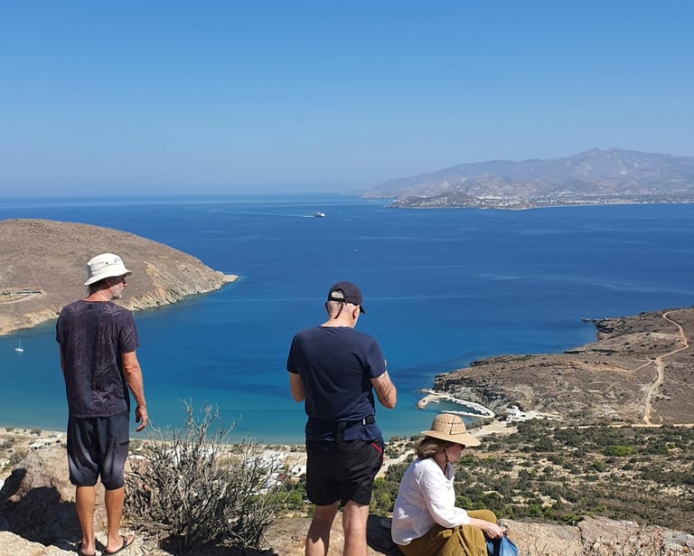 Group participants at the light house in Paros, Greece
