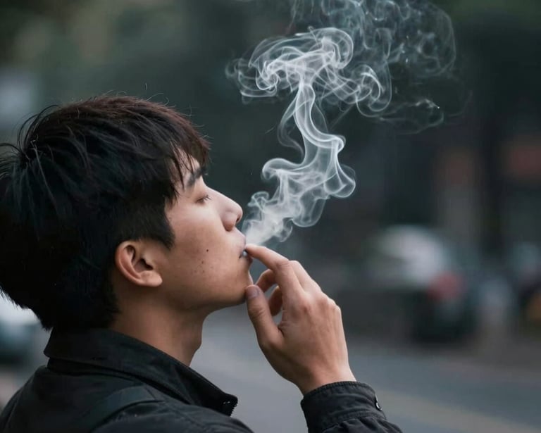 A person sits on a green yoga mat, wearing bright pink leggings and white socks. They hold two small jars, one with a green label reading 'CBD Balm' and the other lid removed, showing its contents. The person wears rings and has black-painted nails.
