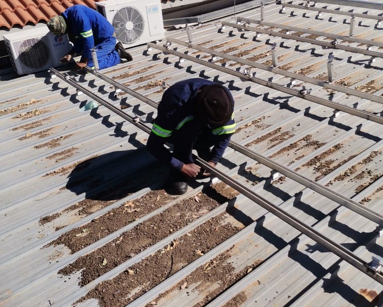 Stripping of compromised metal roof