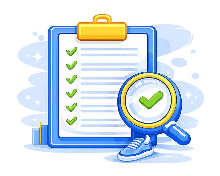 litbuy spreadsheet illustration with checklist and product verification