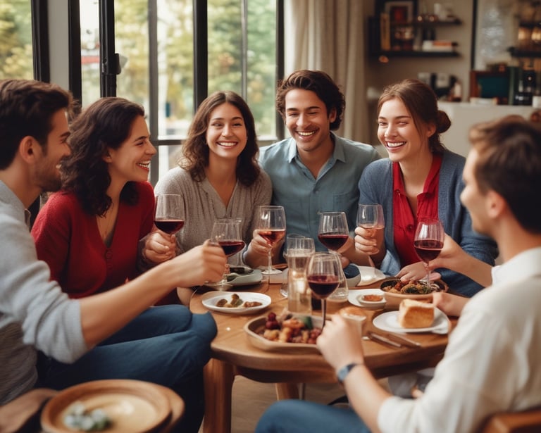A warmly lit stage with colorful drag queens ready to perform in a family-friendly setting.