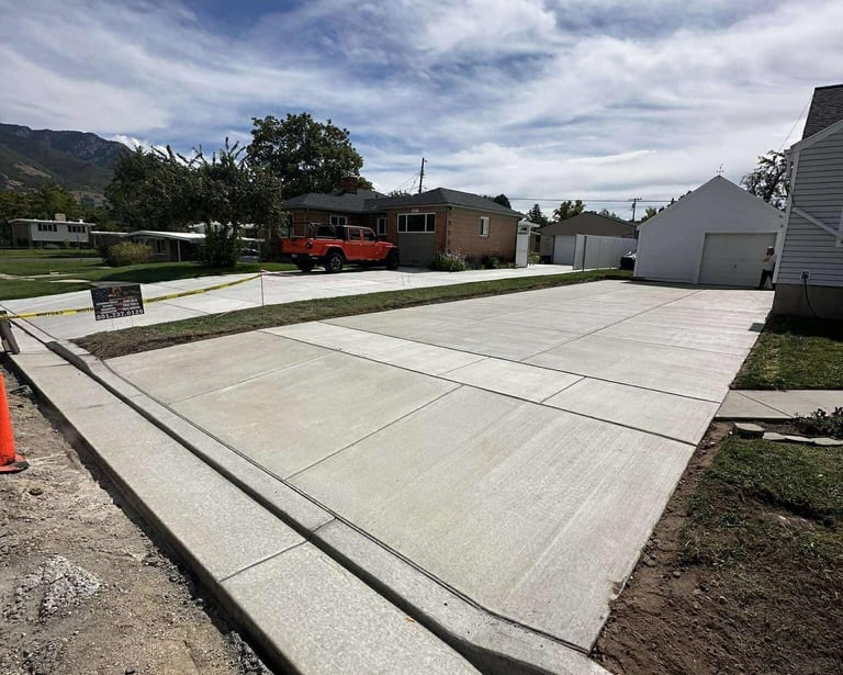 concrete driveway for residential home