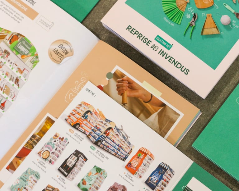 Mise en page catalogue pro pour hypermarchés