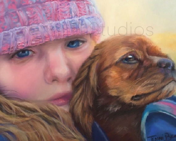 pet-paintings-portrait-dog-girl-jennifer-beal-art-pastel-acrylic-doggy-schmoodle-commission