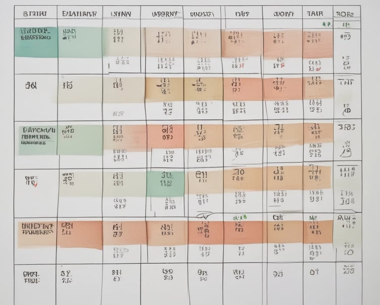 A calendar showing a 7-day period marked with notes about extra charges.