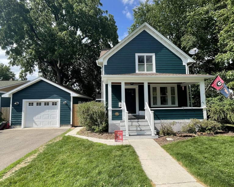 exterior painting project on minnesota home