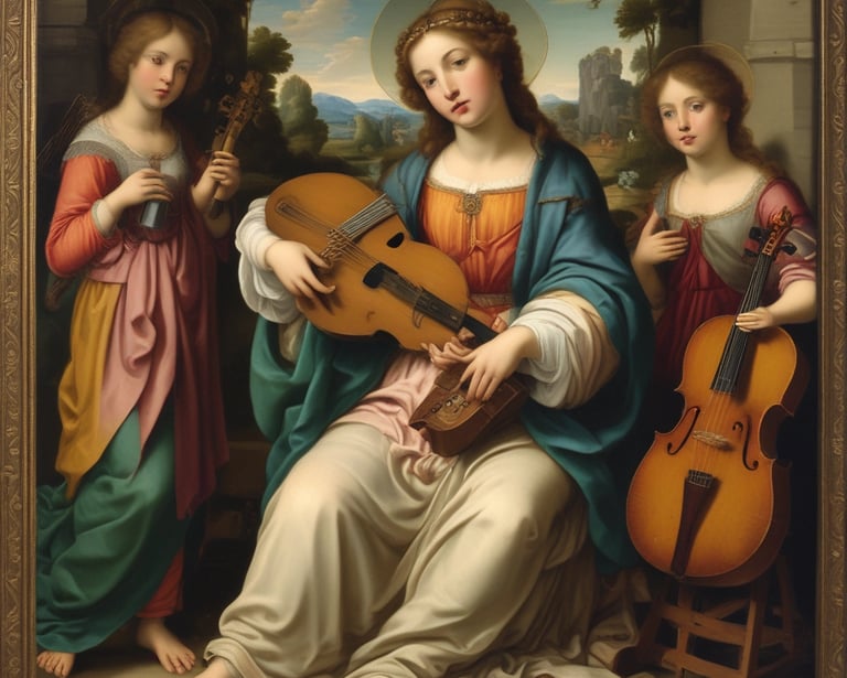 A nighttime festival scene with people dancing under string lights.