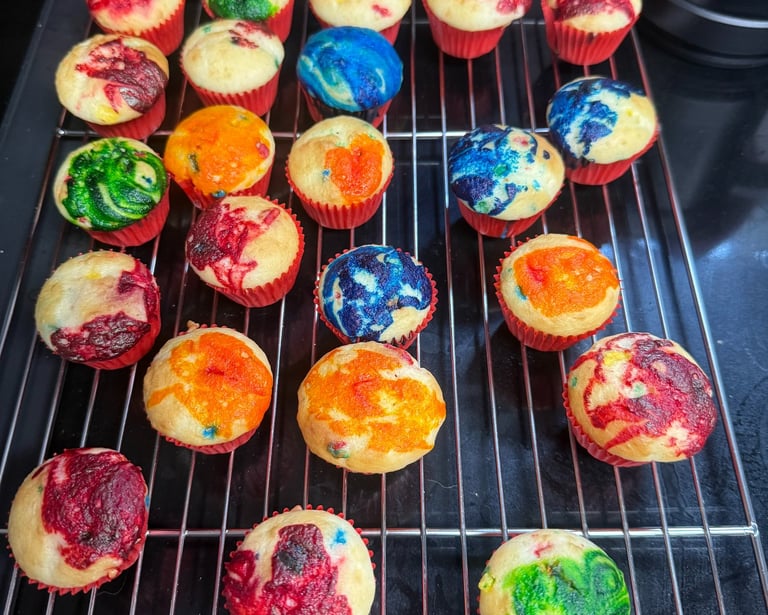 The grandbabies homemade cupcales.