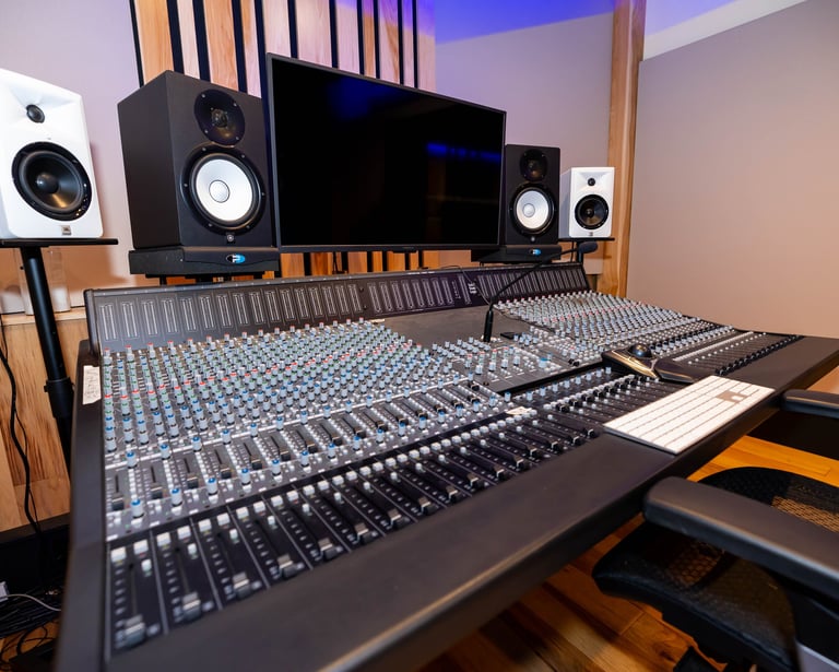 Control Room A Mixing Console at recording studio in Atlanta, GA