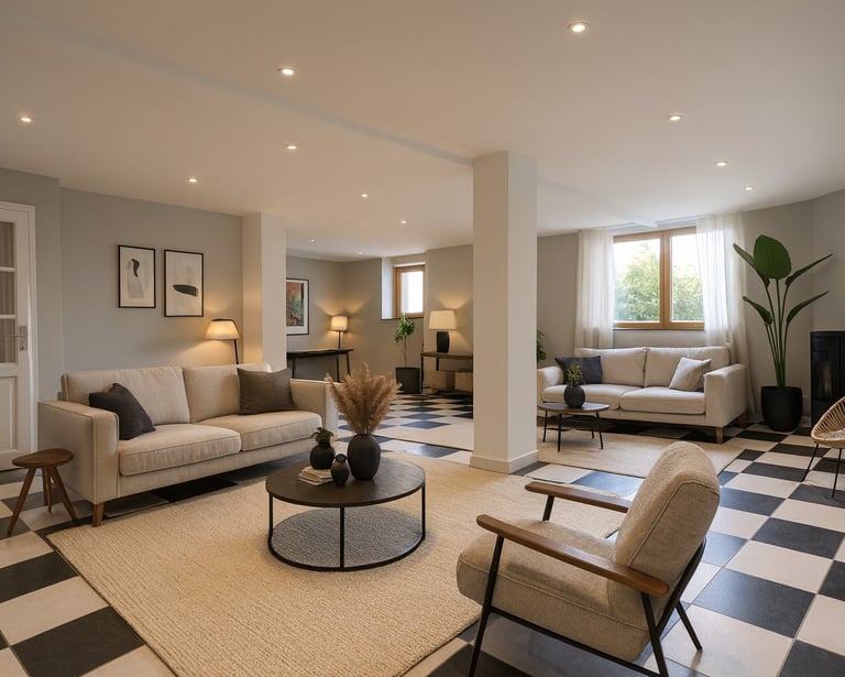 interieur moderne d'un appartement de centre ville