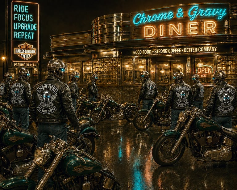 Chrome Angels nighttime ride