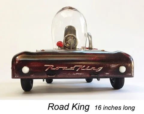 Found object spaceship sculpture named Road King by artist Tal Avitzur, image 3.