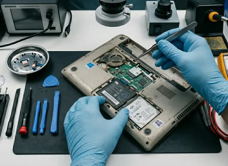 laptop reparatur in peine, Platine reparatur, laptop geht nicht an, board repair