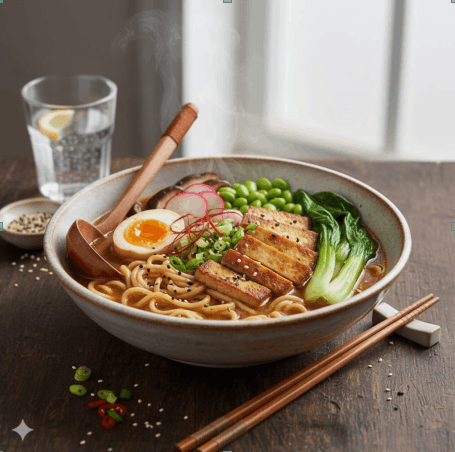 Ramen végétal protéiné