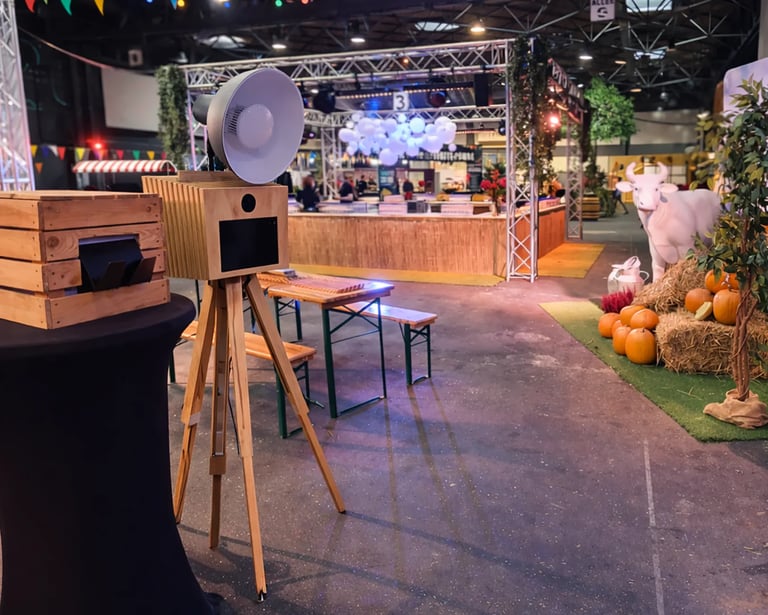 photobooth retro lors d'un salon professionnel