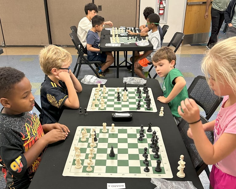 Children playing at a chess tournament at the Henderson Multi-Gen Rec Center in NV