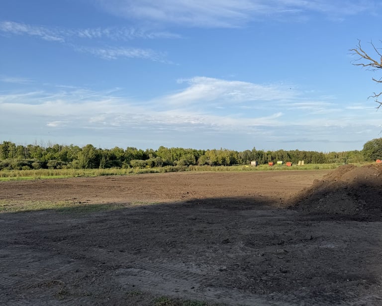 graded and cleaned pasture
