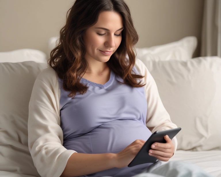 A cozy maternity class setting with chairs arranged in a circle.