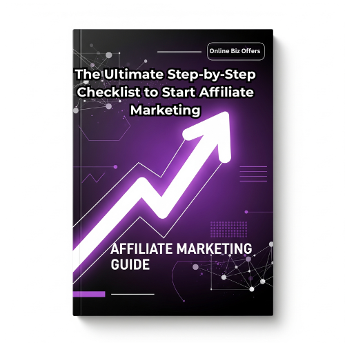 A cover book for The Ultimate Step-by-Step Checklist to Start Affiliate Marketing