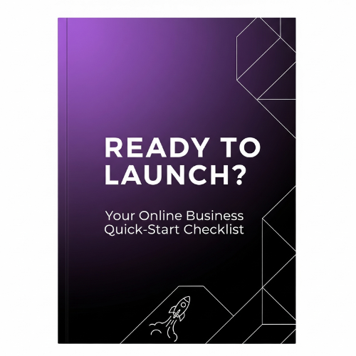A cover book for Online Business quick launch checklist