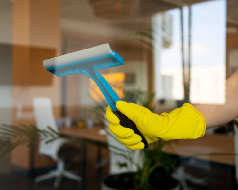 Specialized window cleaning with eco-friendly tools