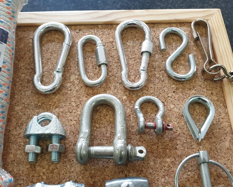 mosquetones, eslabones accesorios cadena y