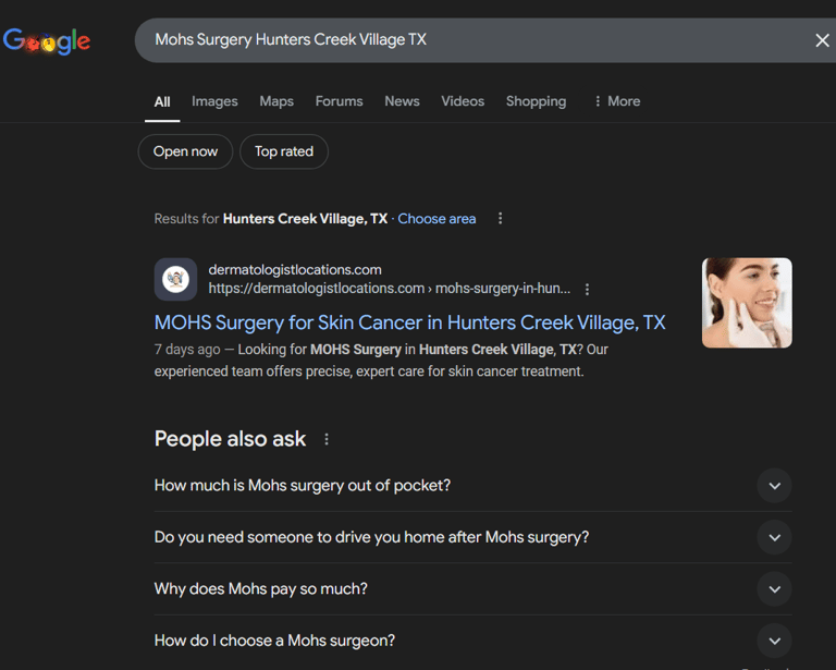 mohs surgery seo services