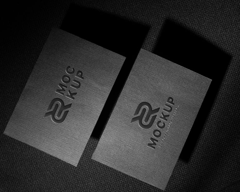 Carte de visite effet métallisé