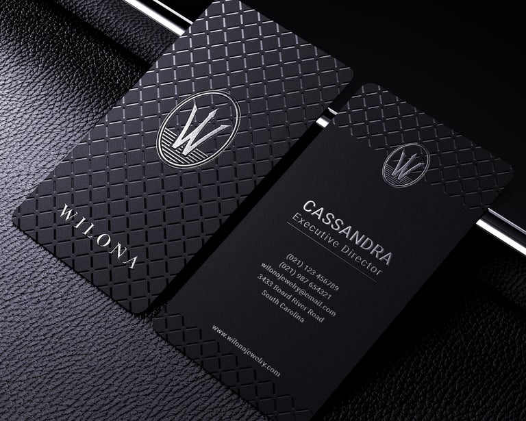 Carte de visite vernis sélectif